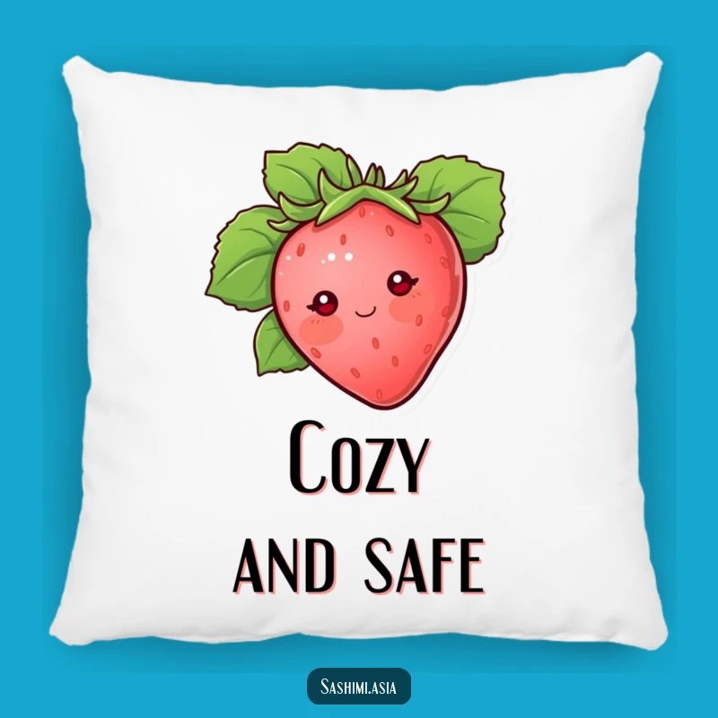 Funny Strawberry Pillow: Cozy Shy Berry Comfort Gift