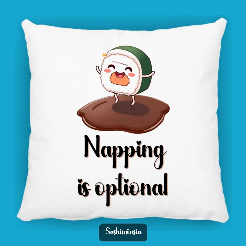 Funny Sushi Pillow: Cozy Dancing Foodie Comfort Gift
