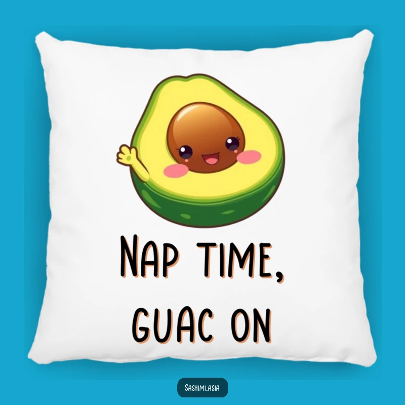 Funny Chubby Avocado Pillow: Cuddle Up with This Happy Waving Fruit Cushion