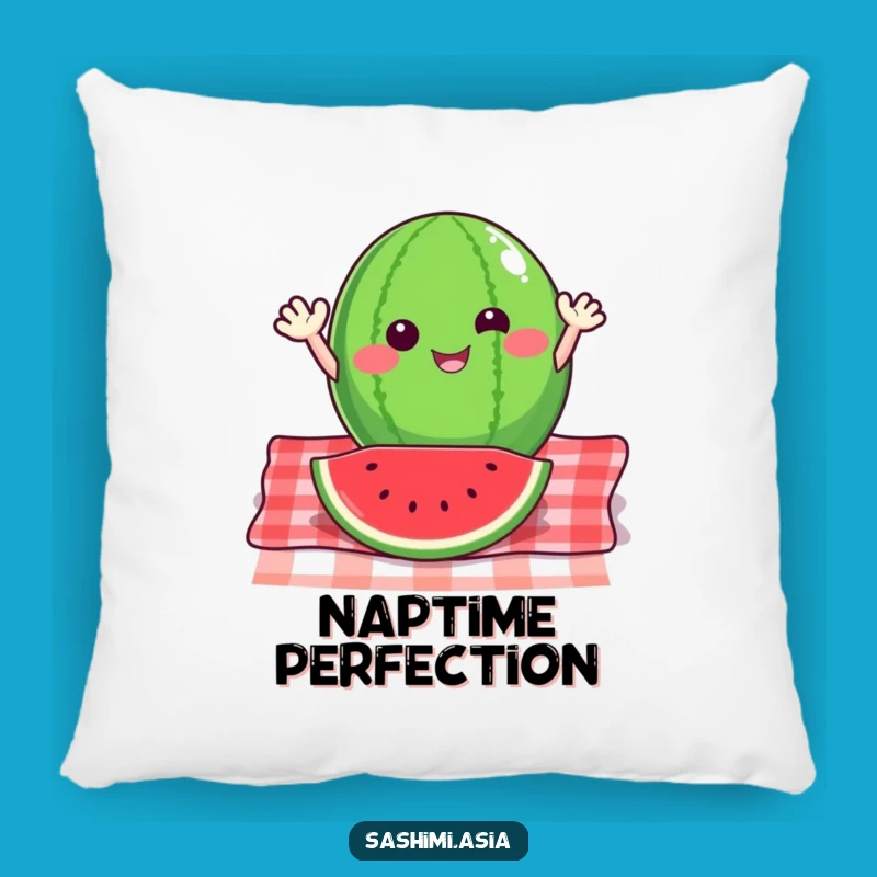 Funny Watermelon Pillow: Cozy Summer Picnic Comfort Gift