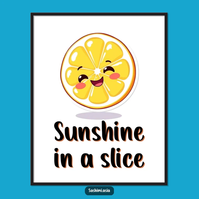 Funny Spinning Lemon Digital Print: Instant Cheer with This Citrus Artwork