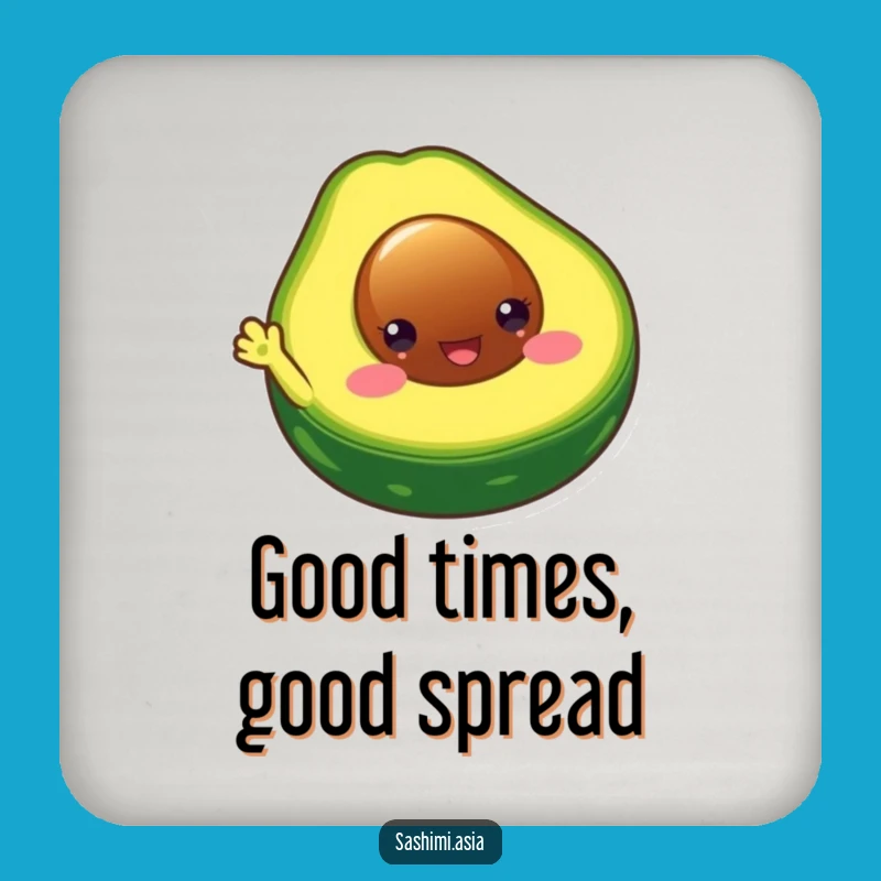 Funny Chubby Avocado Coasters: Protect Your Surfaces with This Waving Fruit Set