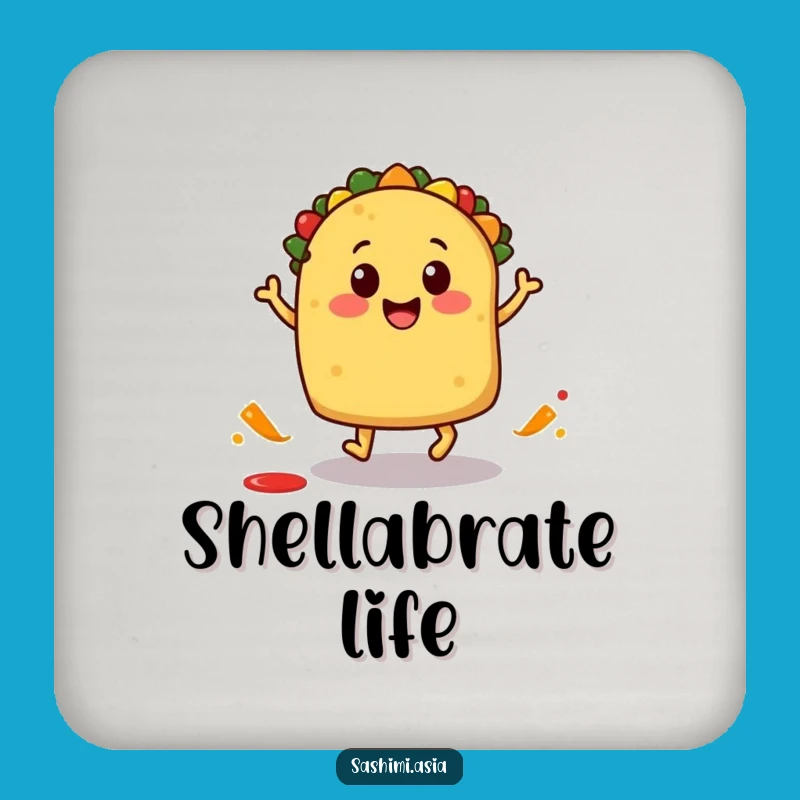 Funny Taco Coasters: Protect Surfaces with Fiesta Salsa Splash Gift