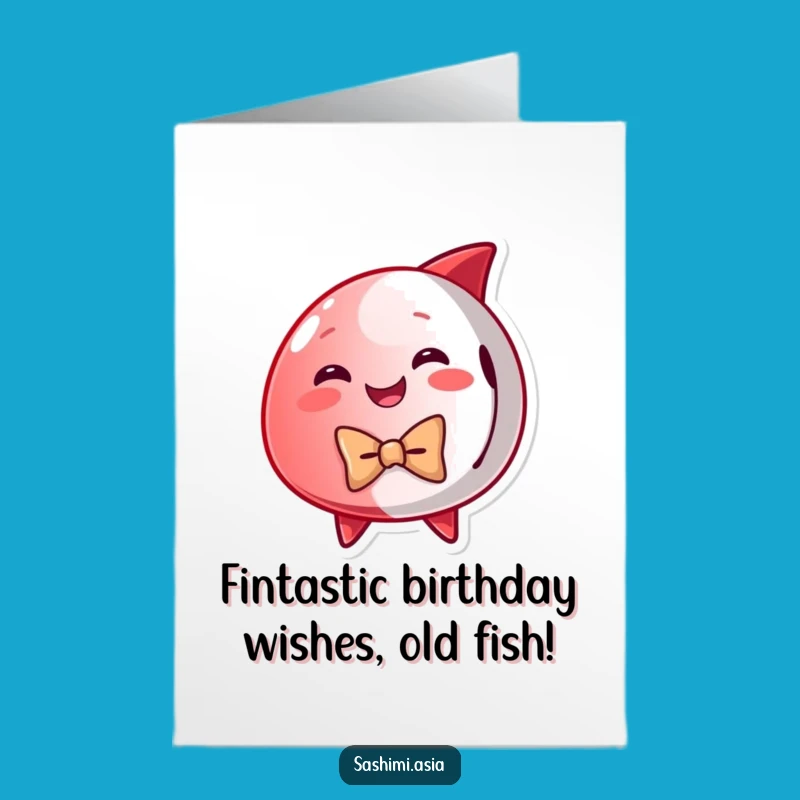 Free Printable Tuna Bow Tie Birthday Card - Funny Downloadable Sushi Gift
