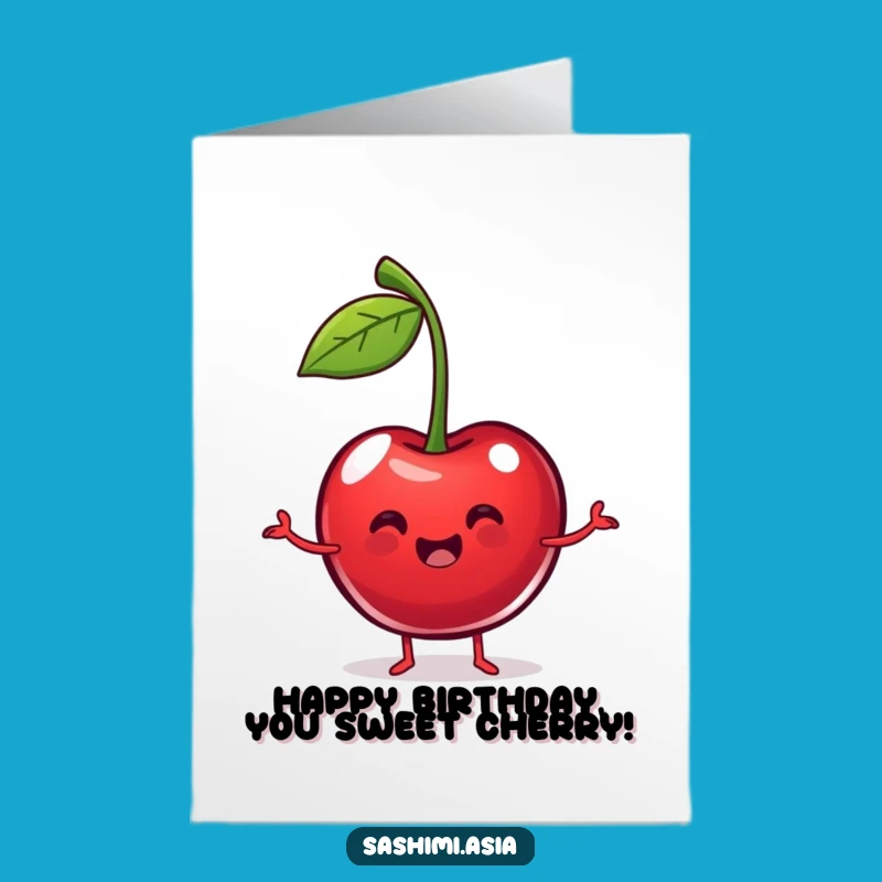 Free Printable Cherry Birthday Card - Fruity & Funny Downloadable Gift