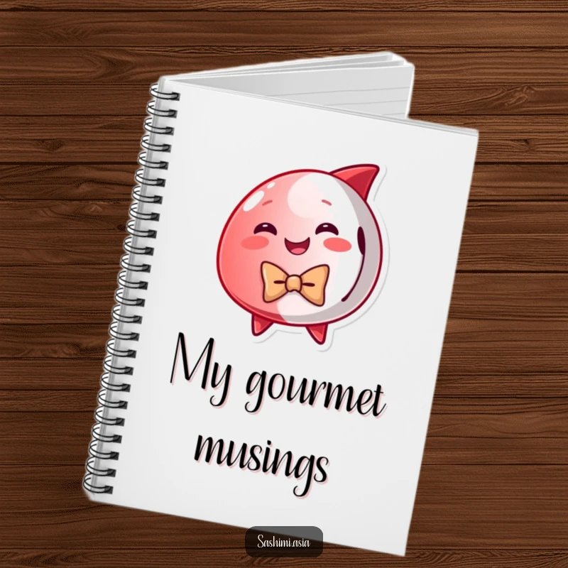 Funny Red Tuna Notebook: Elegant dapper tuna in a bow tie, ideal for jotting down humorous ideas and notes.