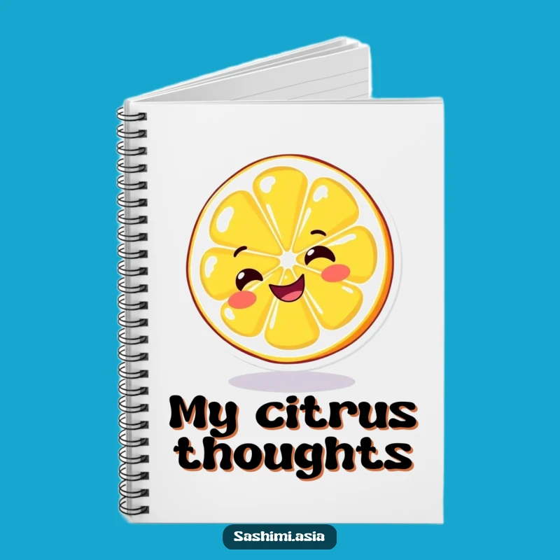 Funny Spinning Lemon Notebook: Jot Down Ideas with This Cheerful Citrus Journal