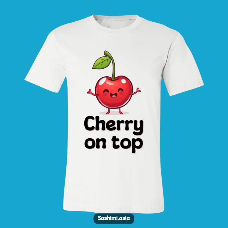 Funny Dancing Cherry T-Shirt: Wear Your Joy with This Fruity Character Tee
